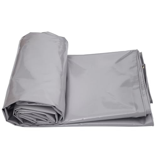 Waterproof Poly Tarp 5x15m with Grommets Grey C30115