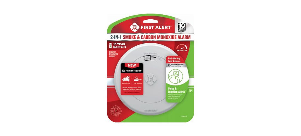 10 Year Battery-Powered Photoelectric Smoke and Carbon Monoxide Detector J570162