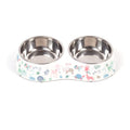 Small Double Stainless Steel Pet Bowls O810