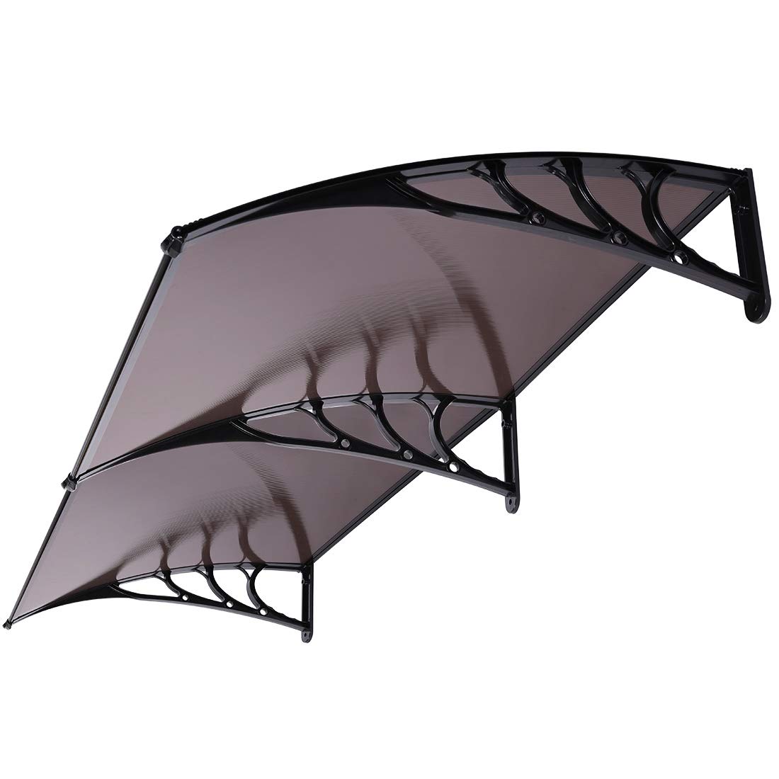 Brown Polycarbonate Window Door Awning 38 Inch x 78 Inch M534753