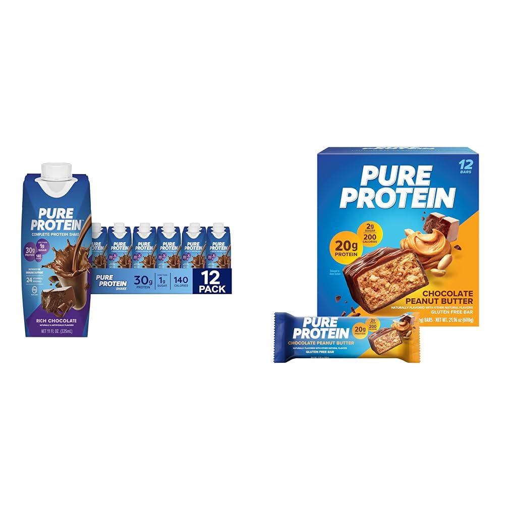 Chocolate Peanut Butter Protein Shake & Bars 1.76oz 12 Count K367