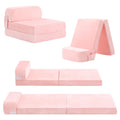 Pink Folding Sofa Bed with Removable Cover H141