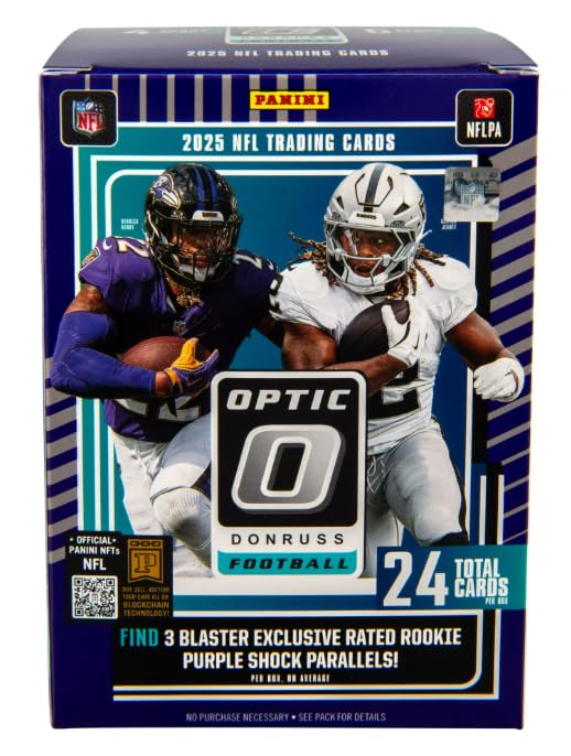 2025 Optic Football Blaster Box Purple Shock 24 Cards Z831