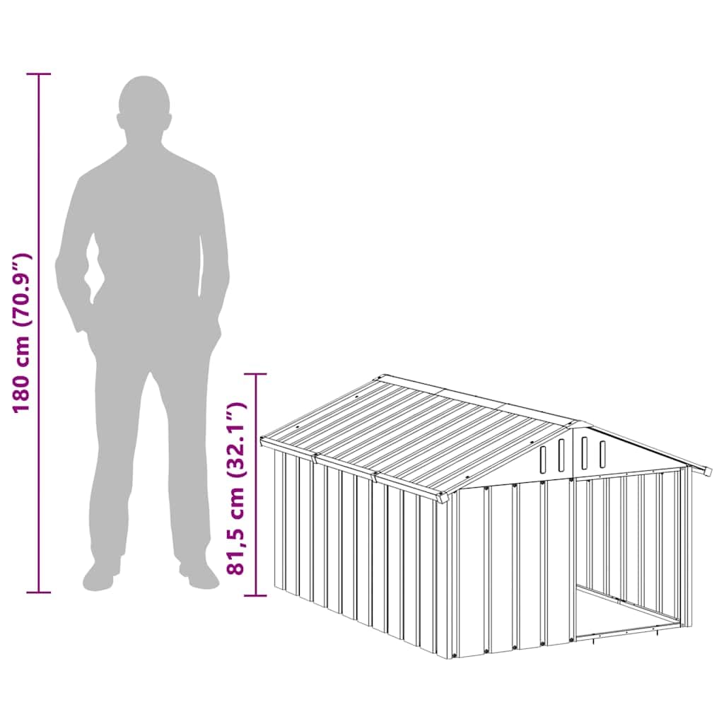 Dog House Anthracite Galvanized Steel Q409