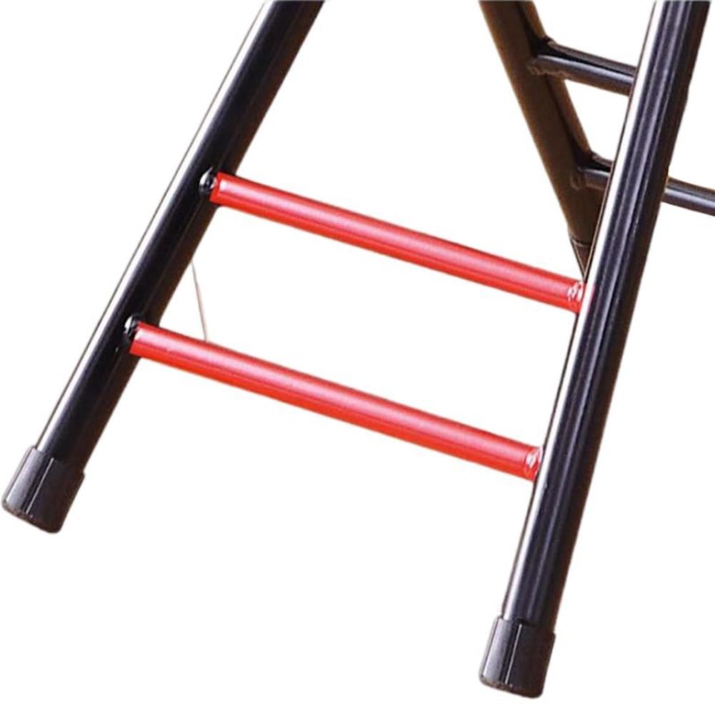 Folding High Back Stool Heavy Duty 18" Collapsible Round Stool with Compact Design and Padded Seat (Black 47cm/18.5in) L520