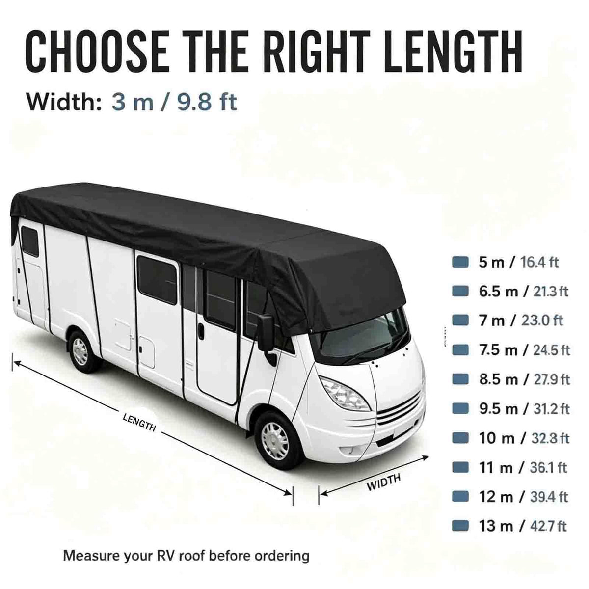 Camper Cover, Grey, 5m×3m U43890