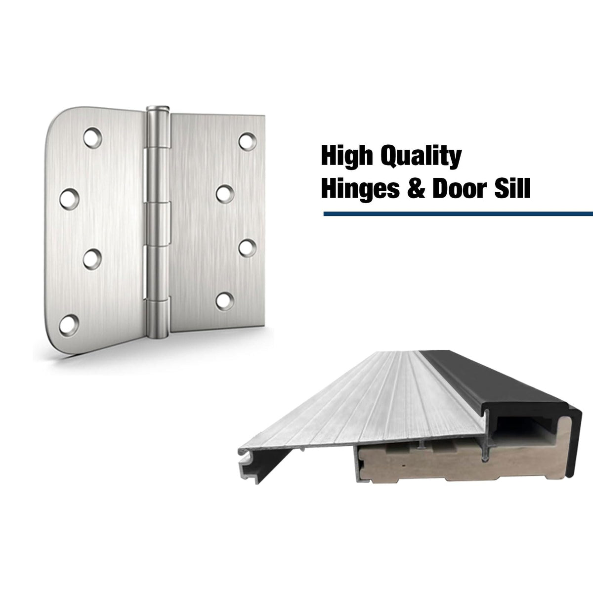 36" x 80" Black FRP Entry Door M416