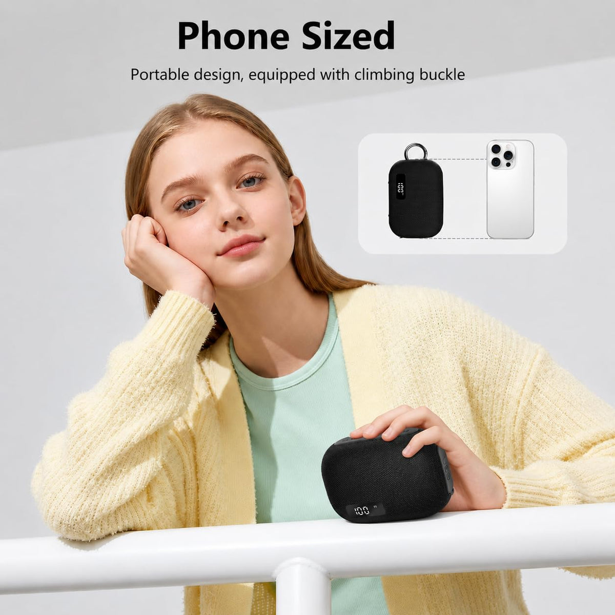 Portable IP67 Waterproof Bluetooth Speaker with Digital Battery Display Z5718