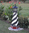 Solar-Powered LED Lighthouse with Base 56" Tall L4317