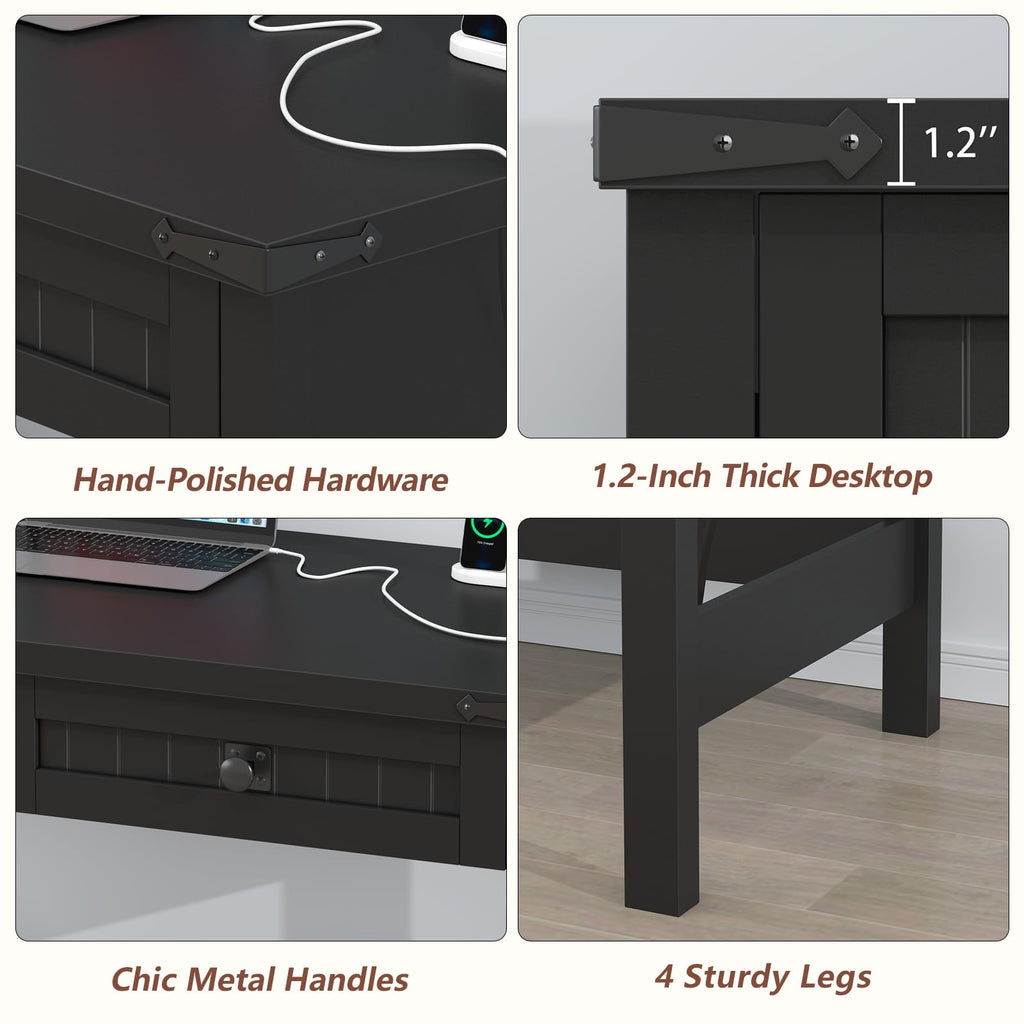 39 Inch Small Computer Desk with Drawers J27294