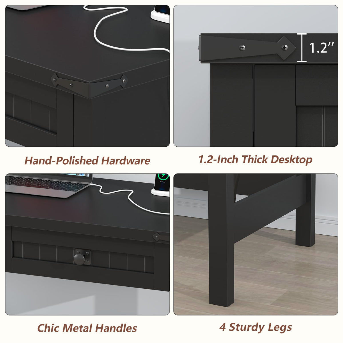 39 Inch Small Computer Desk with Drawers J27294