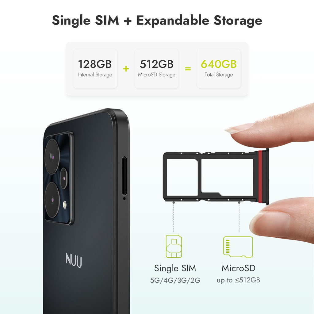 5G Unlocked Android Smartphone 128GB Black F637