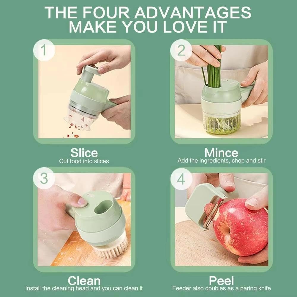 4 In 1 Portable Electric Vegetable Chopper G58506