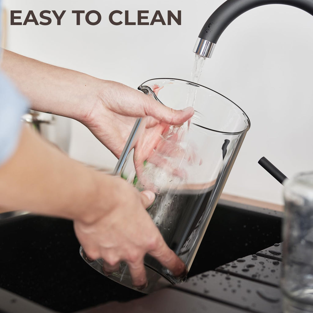 French Press Coffee Maker 34 oz Glass Stainless Steel Y54023