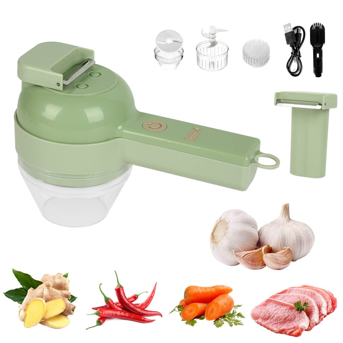 4 in 1 Handheld Electric Vegetable Cutter Set M1664