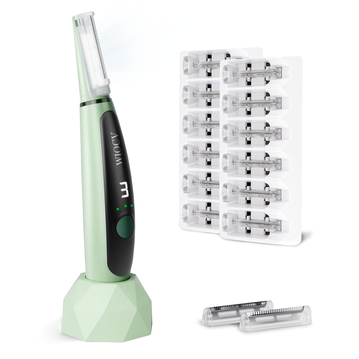 Green Electric Facial Razor X40834