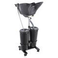 Black Portable Shampoo Bowl with 2 Bucket and Drain Hoses D97547