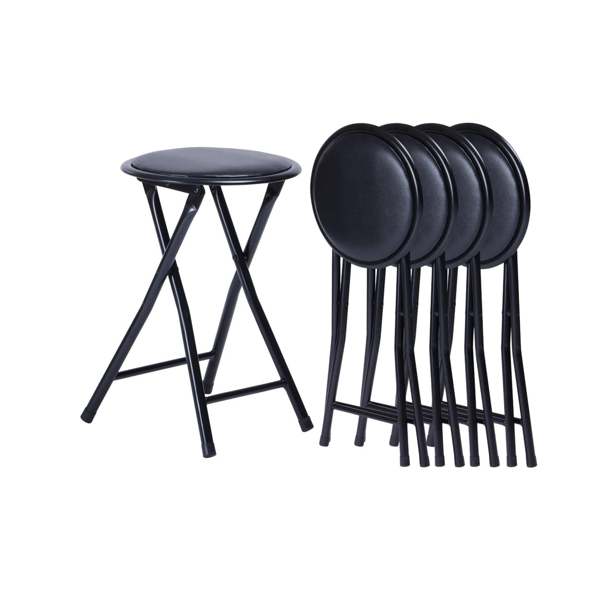 18-Inch Backless Folding Stools Set of 4 K4124