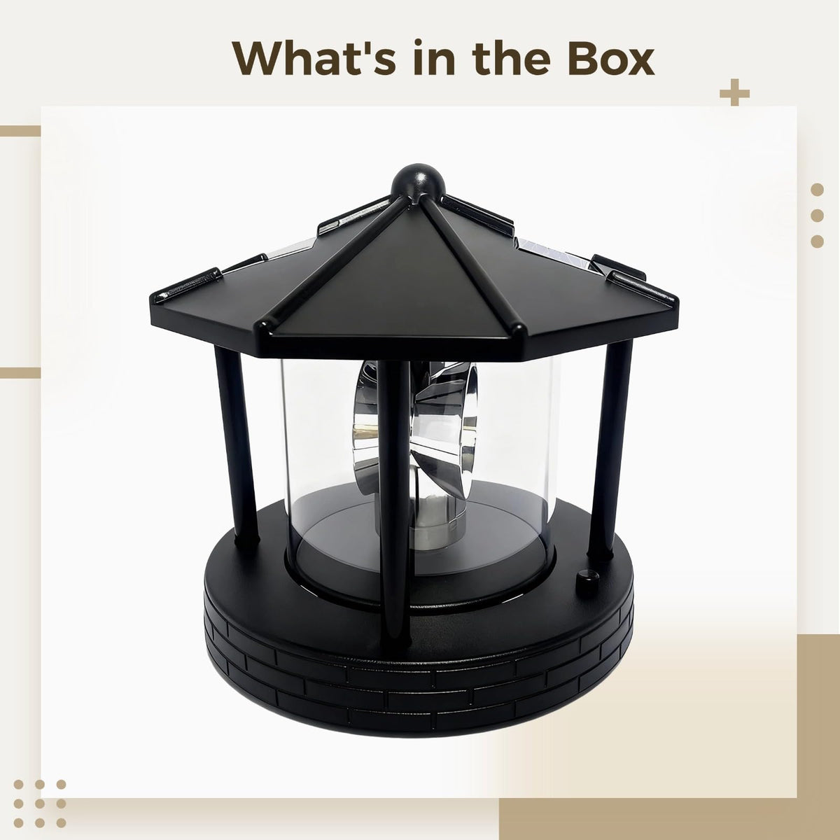 Solar LED Rotating Lighthouse Lamp A7626