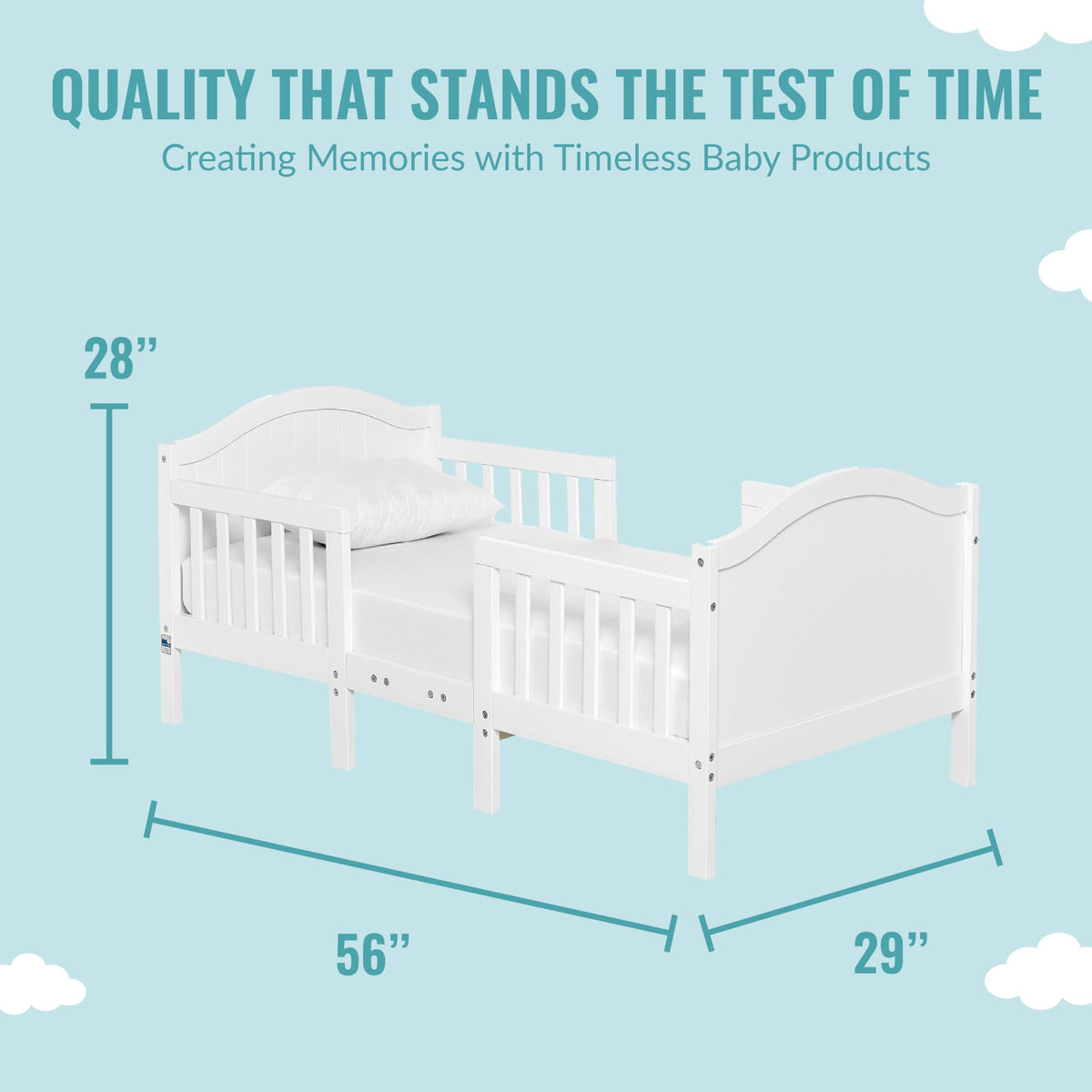 3 in 1 Convertible Toddler Bed and Firm Fiber Crib Mattress P922540