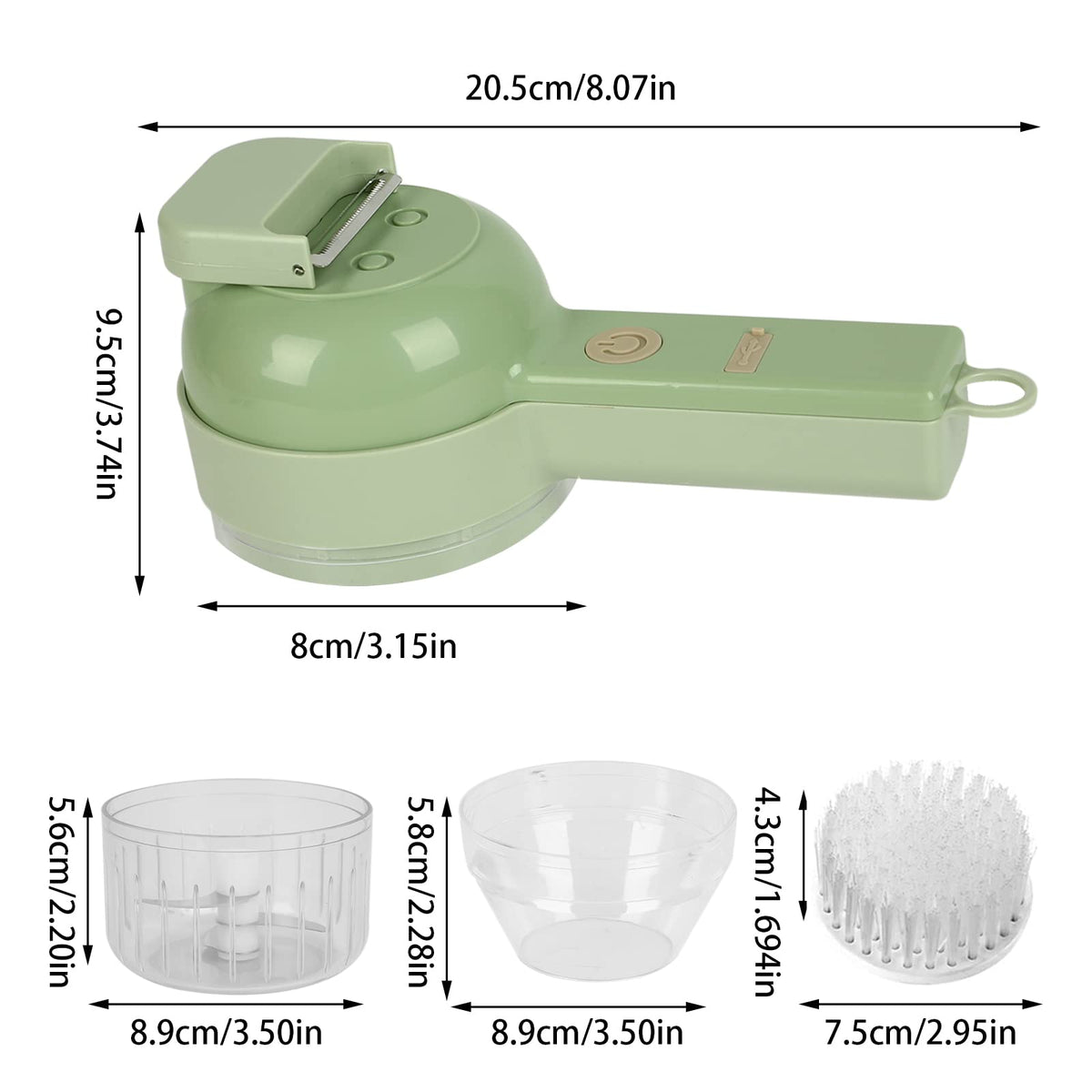 4 in 1 Handheld Electric Vegetable Cutter Set M1664