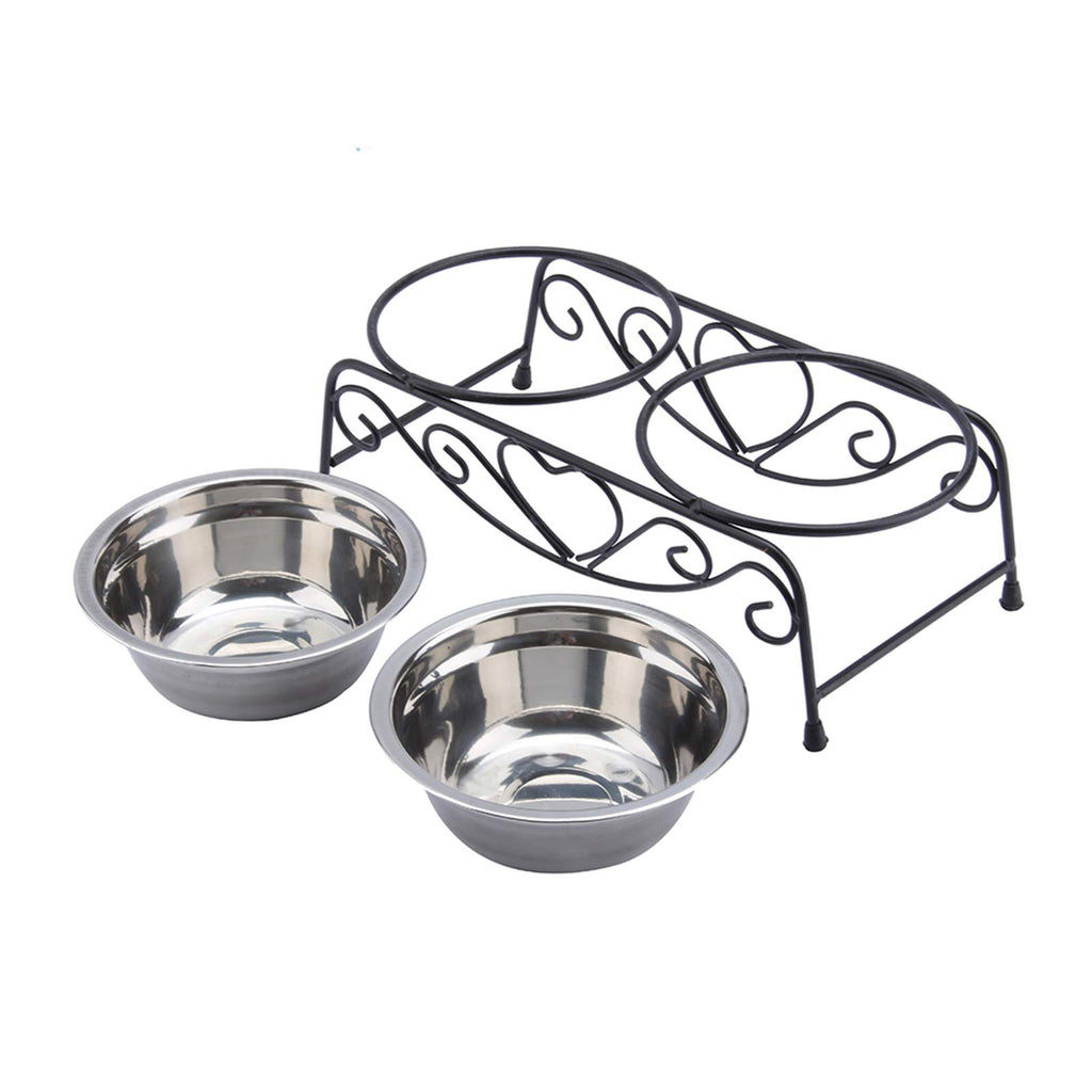 Stainless Steel Elevated Dog Cat Bowls with Iron Stand L6589