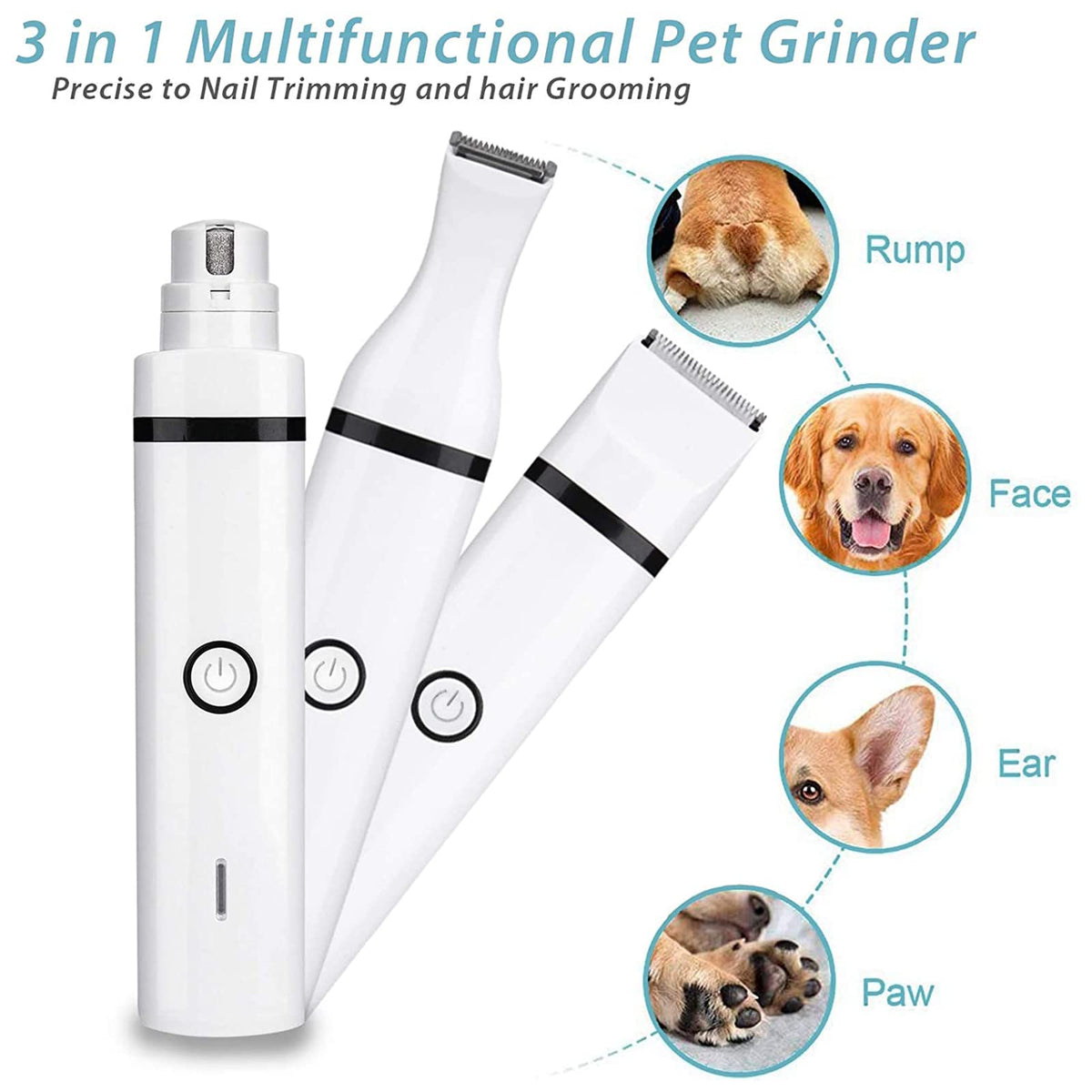Electric Dog Clippers and Nail Grinder Grooming Kit S888403