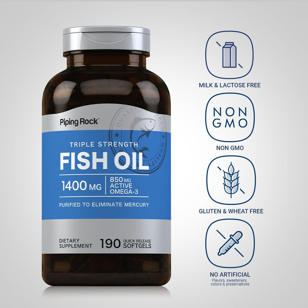 Fish Oil Omega 3 1400 mg 190 Softgels D62231