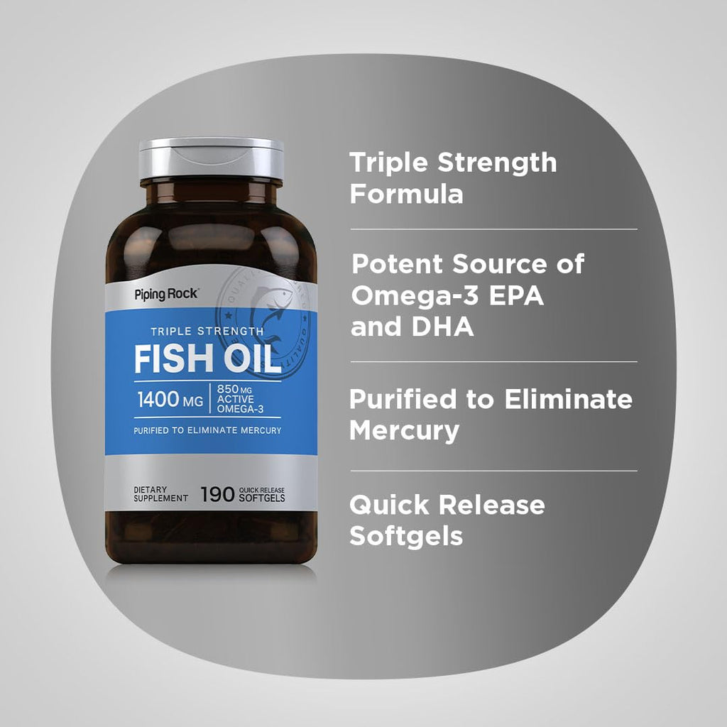 Fish Oil Omega 3 1400 mg 190 Softgels D62231