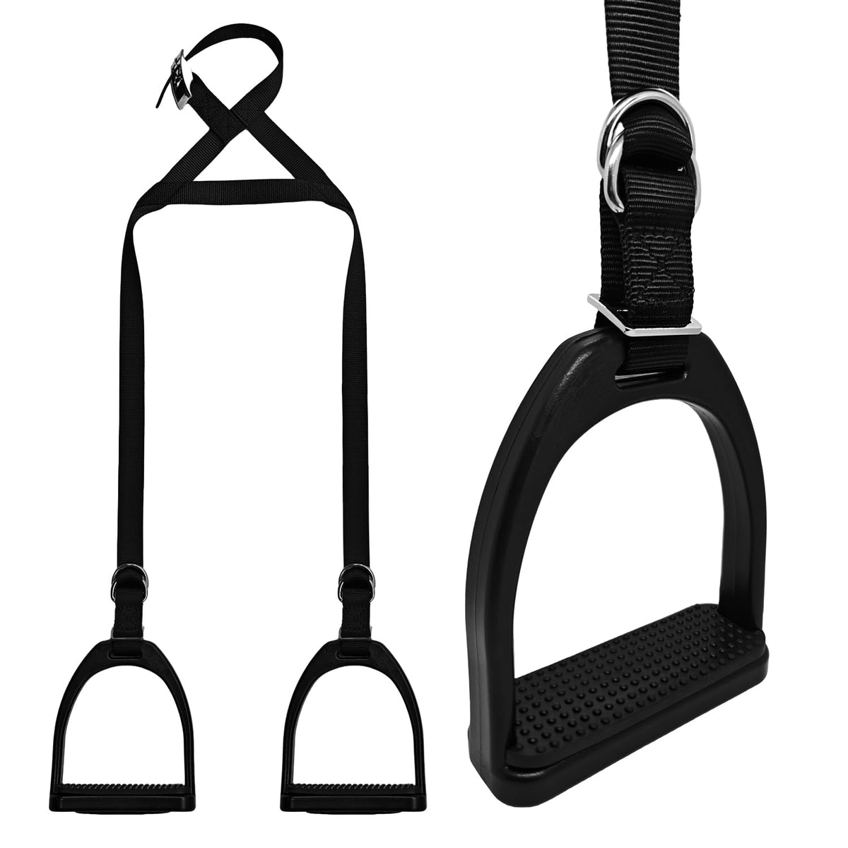 Kids Western Stirrups with Adjustable Nylon Straps L4137