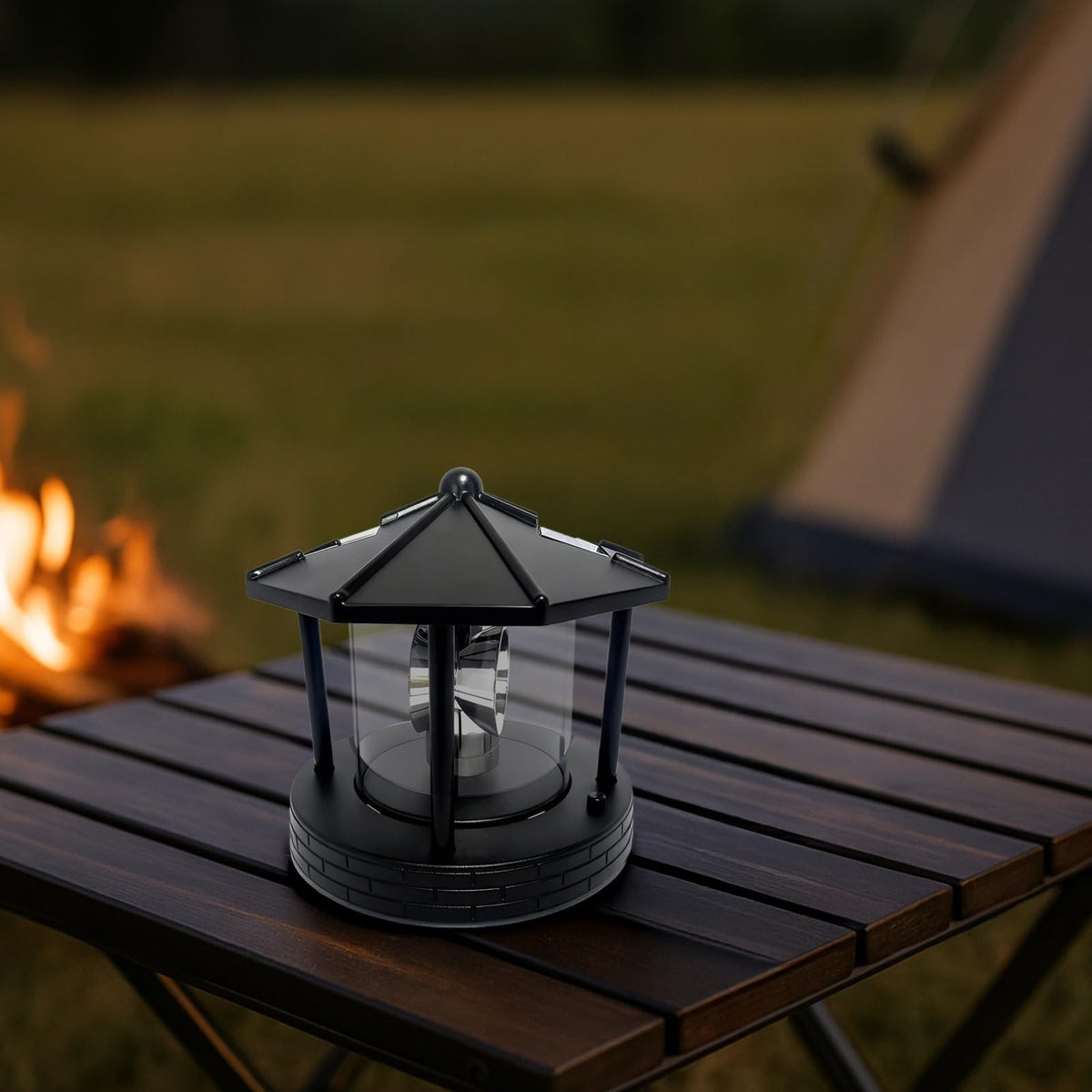 Solar LED Rotating Lighthouse Lamp A7626