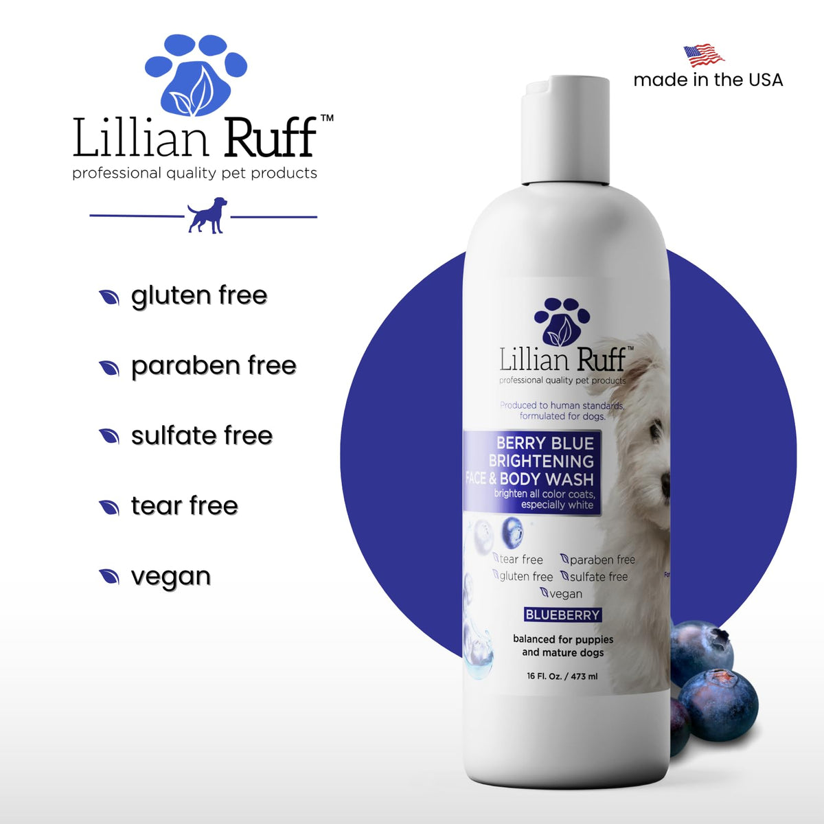 Berry Blue Brightening Pet Shampoo 16oz U394777