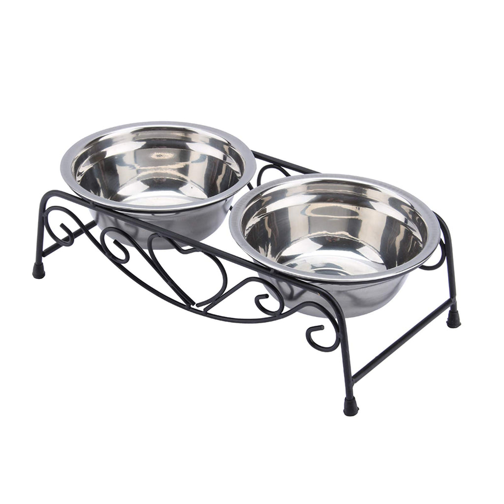 Stainless Steel Elevated Dog Cat Bowls with Iron Stand L6589