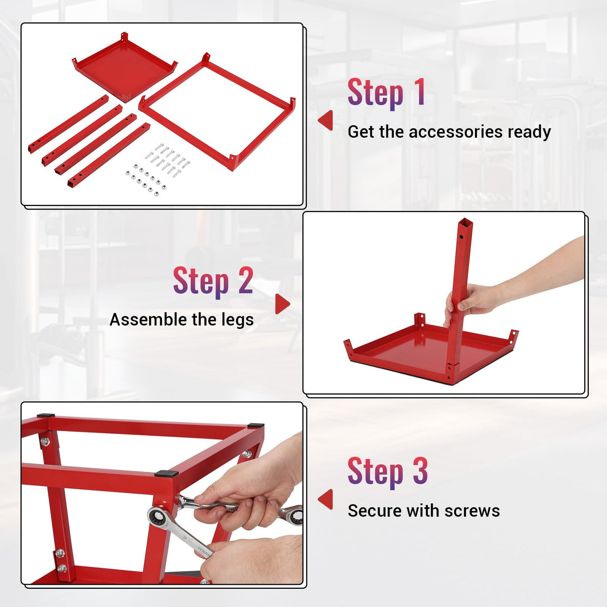 Adjustable Steel Plyometric Jump Box Set P5325