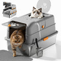 Non-Stick Stainless Steel Cat Litter Box with Lid K27730