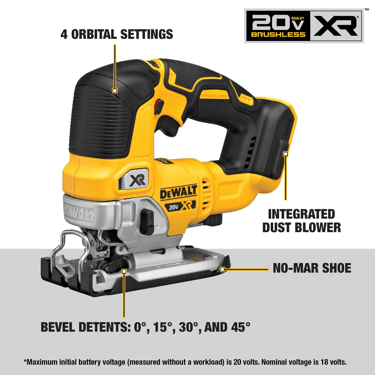 20V MAX 7-Tool Combo Kit with Cordless Drill, Impact Driver, Reciprocating Saw, Circular Saw, Oscillating Tool, Random Orbital Sander, Jigsaw, 5Ah Battery and Charger L533676