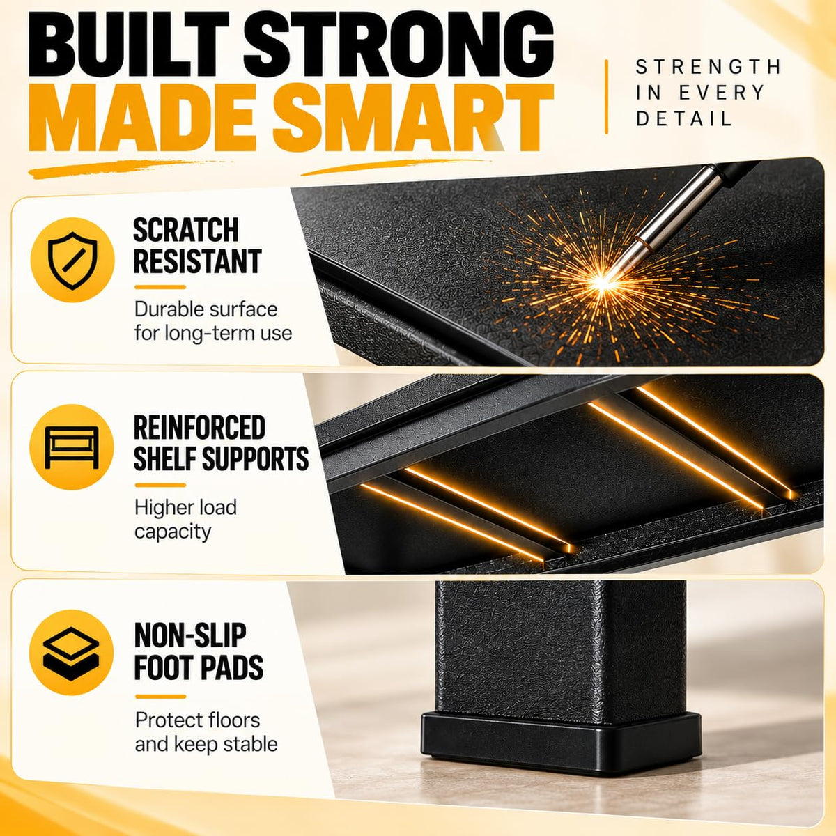 Metal Adjustable Heavy Duty Bookshelf I447