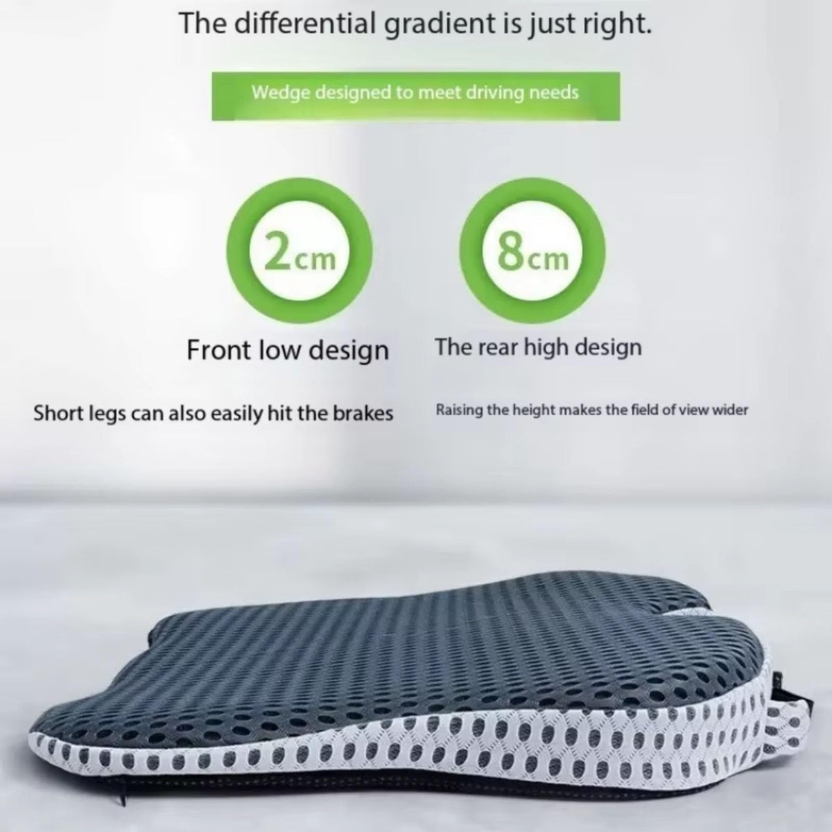 Black Memory Foam Car Seat Booster Cushion C1456