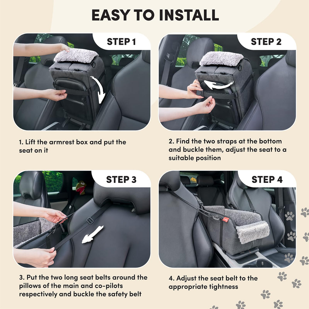 Grey Dog Car Seat X6255