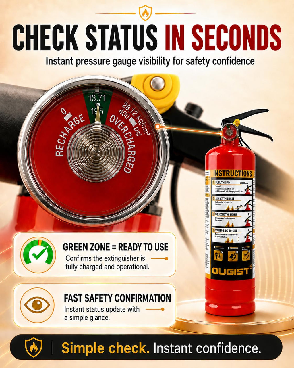 2.5 lb ABC Dry Chemical Fire Extinguisher 2 Pack A253