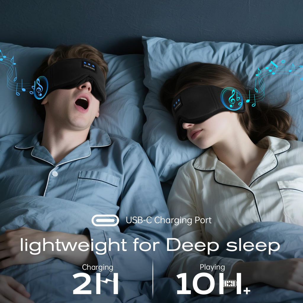 Black Bluetooth Sleep Mask with Headphones F141