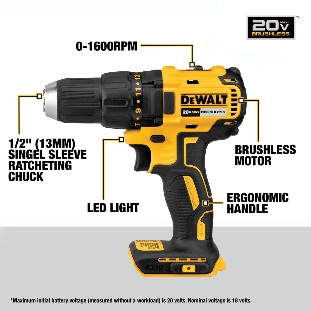 20V MAX 7-Tool Combo Kit with Cordless Drill, Impact Driver, Reciprocating Saw, Circular Saw, Oscillating Tool, Random Orbital Sander, Jigsaw, 5Ah Battery and Charger L533676