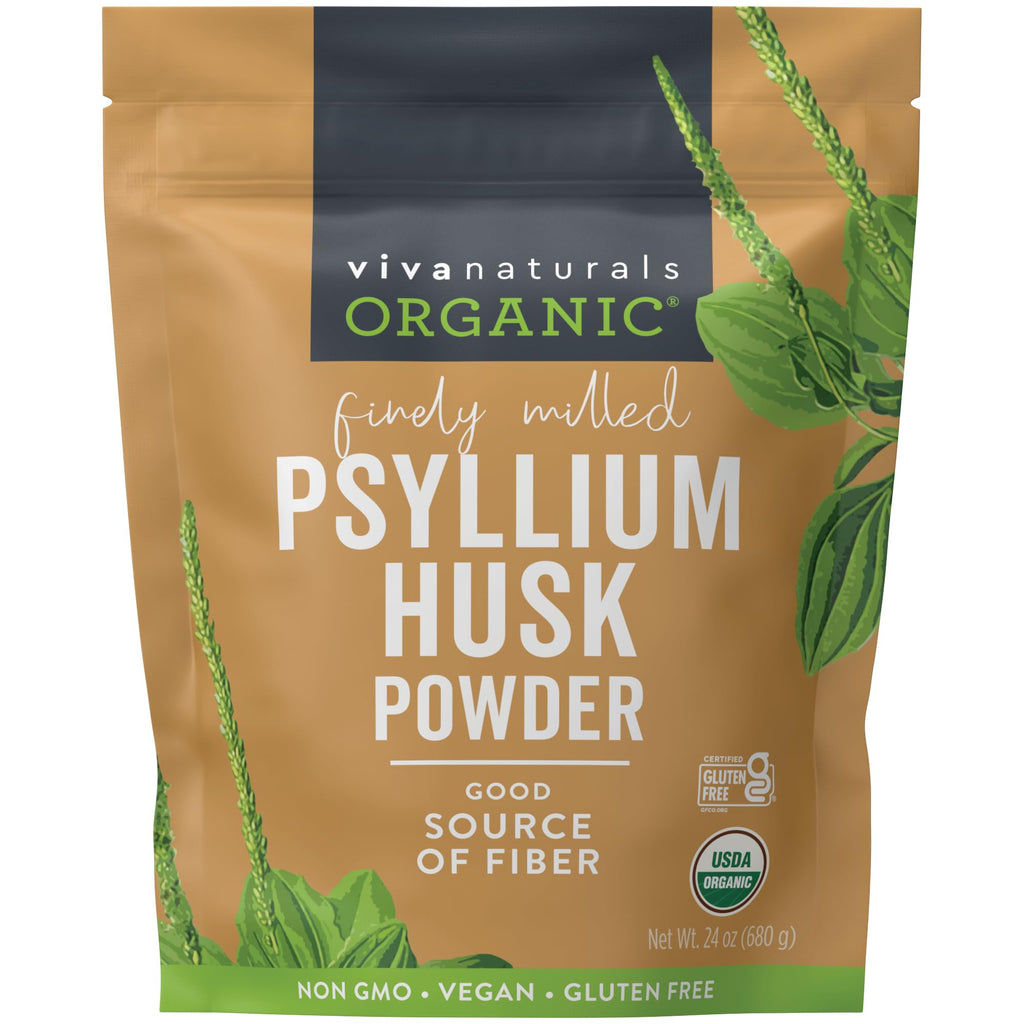 24 oz Organic Psyllium Husk Powder & 8 fl oz Gentle Facial Cleanser Bundle M26034