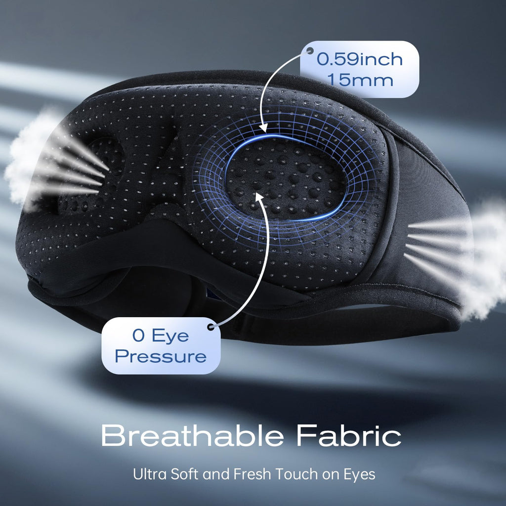 Black Bluetooth Sleep Mask with Headphones F141