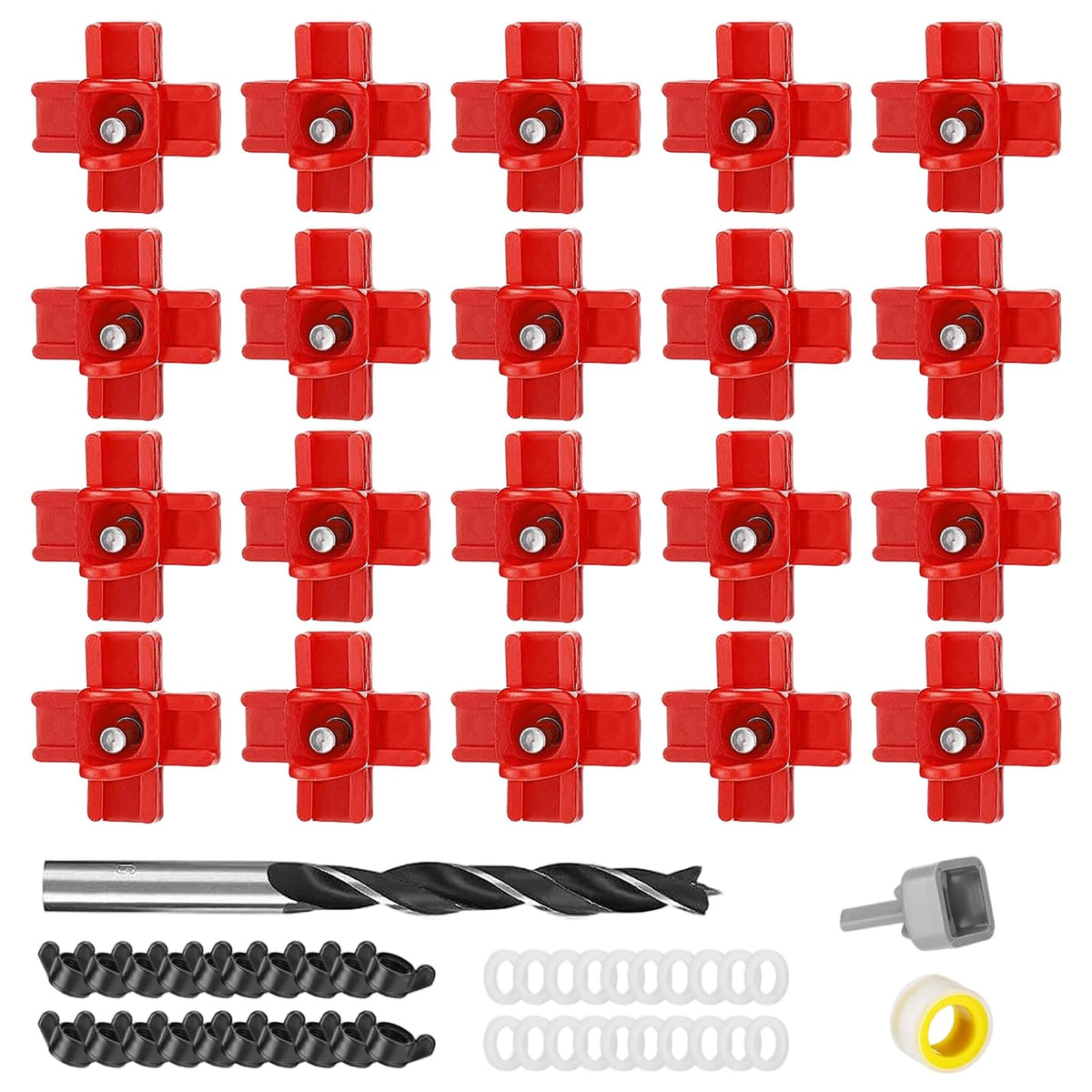 20 Pack Chicken Waterer Nipples with Drill Bits Y631588
