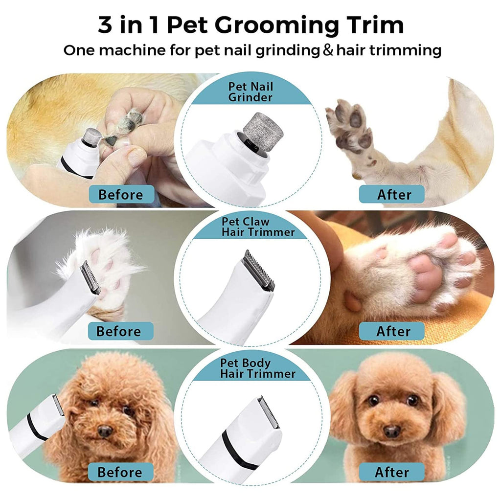 Electric Dog Clippers and Nail Grinder Grooming Kit S888403