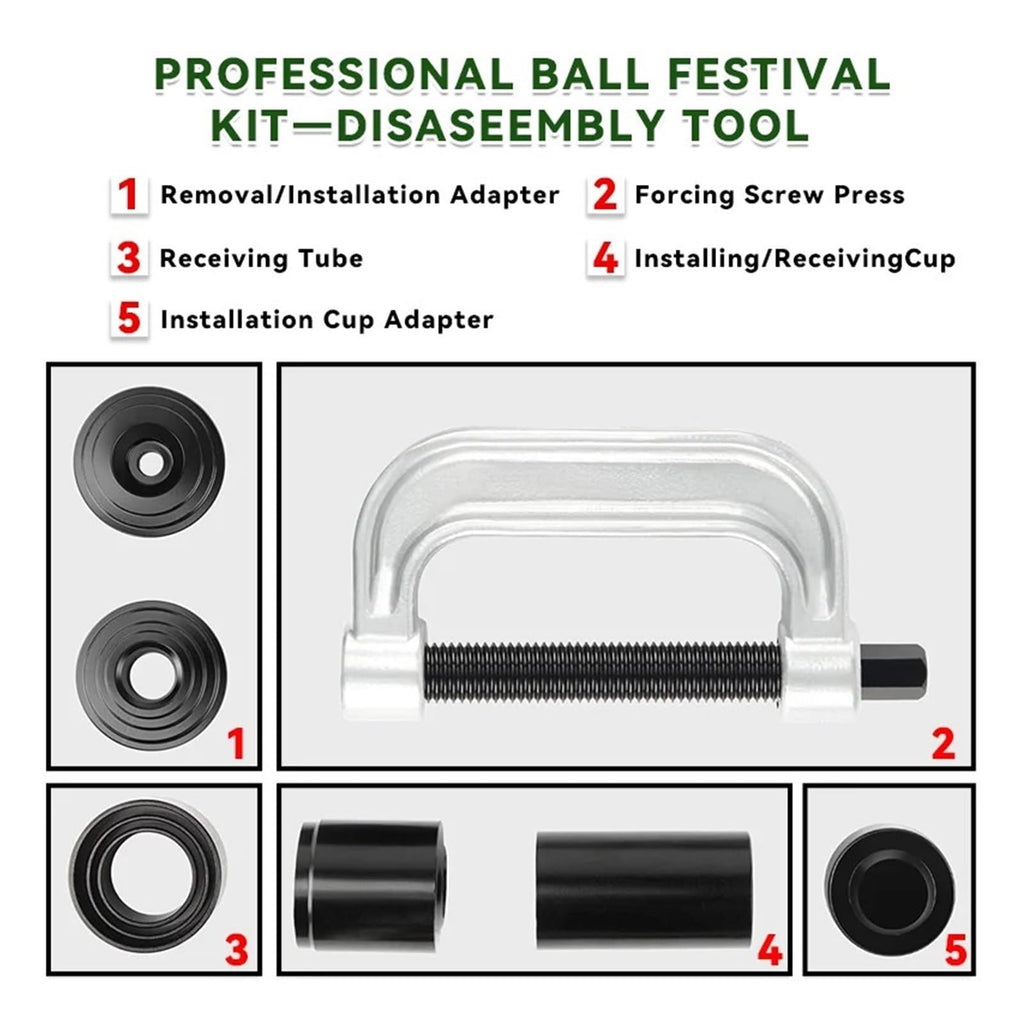 Heavy Duty Ball Joint Press & U-Joint Removal Tool Kit with 4x4 Adapters N3980
