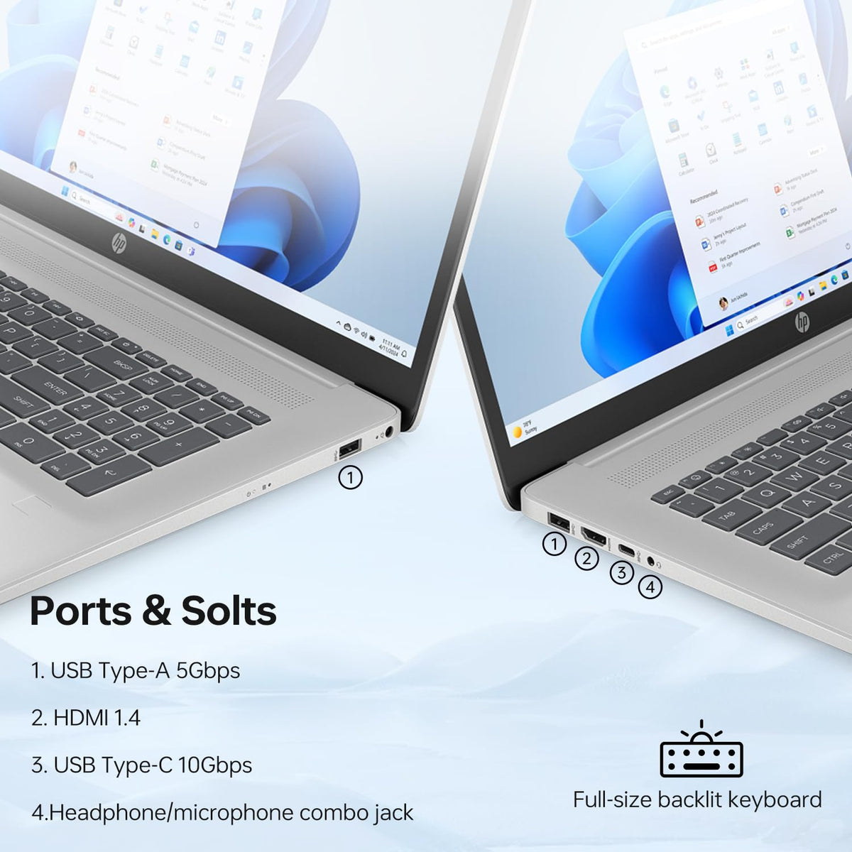 17.3" Touchscreen Laptop PC, Intel Ultra 5, 16GB DDR5 RAM, 1TB SSD P5295