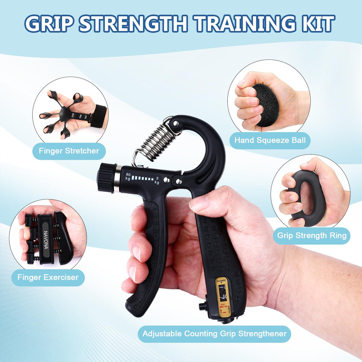 5/10 PCS Grip Strength Trainer Kit B1150