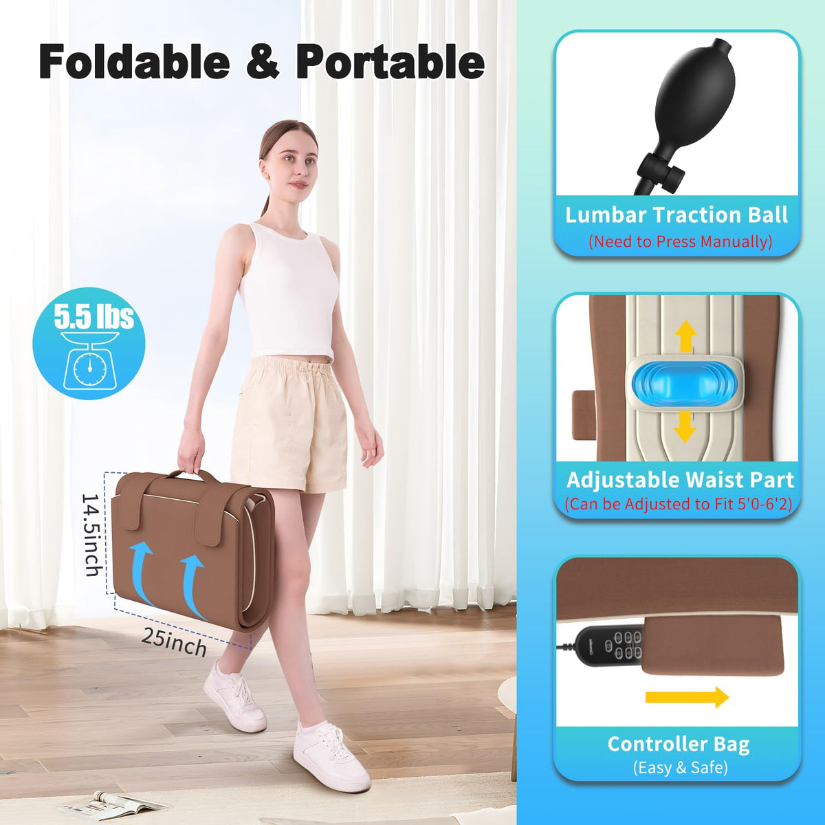 Full Body Massage Mat with 3 Heating Zones K724